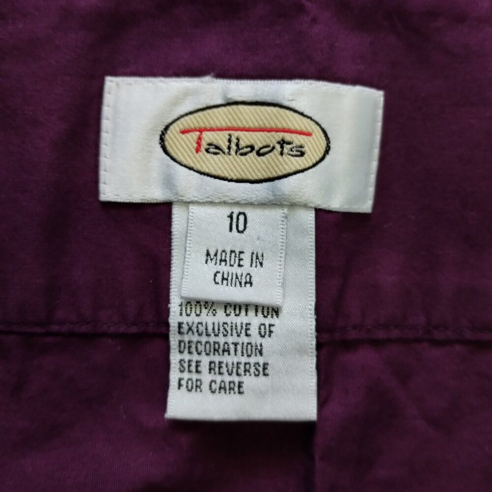 Talbots Purple Floral Embroidery Beaded Skirt - Picture 6 of 6